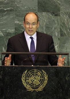 Prince Albert II of Monaco addresses the 64th session of the ...